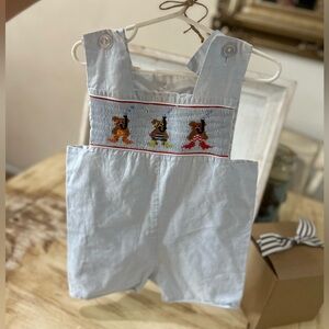 Adorable Baby boy romper with Bear Embroidery